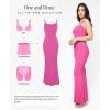 image:imagePopilush Maxi Dresses For Women With Shapewear Sleeveless Backless Ribbed Casual Dress Built In BraPink