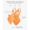 image:imagePopilush One Piece Swimsuit Women Tummy Control V Neck Ruched Shapewear Swimsuits Summer Beach Pool VacationOrange