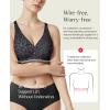 image:imagePopilush Push Up Bra No Underwire Wireless Seamless Bralettes with Support Comfortable Minimizer Bras for WomenLeopard Black