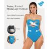 image:imagePopilush Swimsuit for Women Tummy Control  One Piece Bathing Suit with Removable Straps for BeachVibrant Azure Sky