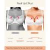 image:imagePopilush Wireless Bras with Support and Lift Push Up Lace Bra for Women No Underwire Comfortable Deep V Bralettes 3D MoldedWhite