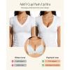 image:imageWireless Bras with Support and Lift Lace Push Up Bra for Women No Underwire Deep V Bralettes Comfortable Bra 3D Molded White