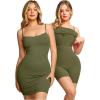 image:imagePopilush Club Dresses for Women Built in Bra Dress Tummy Control Shapewear Mini Cocktail Dress Party Date Night BodyconGreen