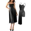 image:imagePopilush Corset Dress All in One Shapewear ALine Midi Dresses for Women with Built in Bra Tummy Control Tea Party EveningBlack