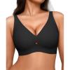 image:imagePopilush Push Up Bra No Underwire Wireless Seamless Bralettes with Support Comfortable Minimizer Bras for WomenBlack