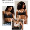 image:imagePopilush Minimizer Bra for Women Lace Unlined Full Coverage Underwire Bra with Side Support Everyday Bra for Large BustBalck