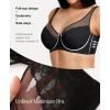 image:imagePopilush Minimizer Bra for Women Lace Unlined Full Coverage Underwire Bra with Side Support Everyday Bra for Large BustBalck