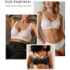 image:imagePopilush Minimizer Bra for Women Lace Unlined Full Coverage Underwire Bra with Side Support Everyday Bra for Large BustWhite