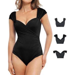 image:imagePopilush Shapewear Bodysuits for Women  Corset Tank Tops with Built in Bras Sleeveless Ruched Cute Going Out OutfitsBlack