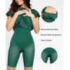 image:imagePopilush A Line Dresses for Women Shapewear Builtin Bra Short Sleeve Square Neck Flowy Wedding Guest Midi DressGreen