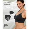 image:imagePopilush Bralettes for Women with Support Full Coverage Wireless Minimizer Bras Push Up Seamless Bra with Removable PadsBlack