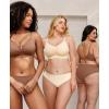 image:imagePopilush Bralettes for Women with Support Full Coverage Wireless Minimizer Bras Push Up Seamless Bra with Removable PadsBrown