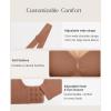 image:imagePopilush Bralettes for Women with Support Full Coverage Wireless Minimizer Bras Push Up Seamless Bra with Removable PadsBrown