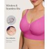 image:imagePopilush Bralettes for Women with Support Full Coverage Wireless Minimizer Bras Push Up Seamless Bra with Removable PadsPink