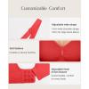 image:imagePopilush Bralettes for Women with Support Full Coverage Wireless Minimizer Bras Push Up Seamless Bra with Removable PadsRed