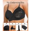 image:imagePopilush Bras for Women Support Push Up Bralettes Full Coverage No Underwire Seamless Comfortable Everyday Bras BlackDark Brown M