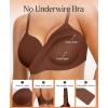 image:imagePopilush Bras for Women Support Push Up Bralettes Full Coverage No Underwire Seamless Comfortable Everyday Bras Drak BrownSkin M