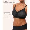 image:imagePopilush Bras for Women Wireless Bra Seamless No Underwire Support Push Up Bralettes Full Coverage BlackSkin S