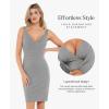 image:imagePopilush Cocktail Dresses for Women  Lace Layered Bra Summer Midi Modal Shapewear Dress Party OutfitsGrey