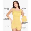 image:imagePopilush Cocktail Dresses for Women Built in Shapewear Bra 8 in 1 Square Neck Mini Slit Party Summer DressLight Yellow