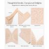 image:imagePopilush Comfortable Bras for Women  Wireless Bra Seamless Bralette Full Coverage Deep V Leopard Print Bra Everyday Bras