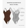 image:imagePopilush Corset Bodysuit Built in Bra  V Neck Bodysuits for Women Tummy Control Thong Shapewear Concert Outfits Club TopsBrown