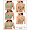 image:imagePopilush Jelly Bras for Women No Underwire Comfortable Bras Wireless Deep V Bralettes Comfort Breathable Everyday BraGreen
