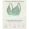 image:imagePopilush Jelly Bras for Women No Underwire Comfortable Bras Wireless Deep V Bralettes Comfort Breathable Everyday BraGreen