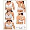image:imagePopilush Jelly Bras for Women No Underwire Comfortable Bras Wireless Deep V Bralettes Comfort Breathable Everyday BraWhite