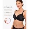 image:imagePopilush Minimizer Bras for Women Full Coverage Push Up Lace Bra Supportive with Underwire for Everyday WearBlack