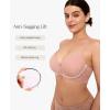 image:imagePopilush Minimizer Bras for Women Full Coverage Push Up Lace Bra Supportive with Underwire for Everyday WearPink