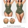 image:imagePopilush One Piece Swimsuit Women Tummy Control Shapewear Bathing Suits Full Coverage Swim Suits Builtin BraGreen
