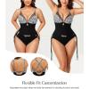image:imagePopilush One Piece Swimsuit Women Tummy Control Shapewear Bathing Suits Full Coverage Swim Suits Builtin BraLeopard Black