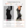 image:imagePopilush Satin Dress for Women Shapewear Slimming Backless Midi Dress Ruched Bodycon for Cocktail PartyBlack