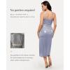 image:imagePopilush Satin Dress for Women Shapewear Slimming Backless Midi Dress Ruched Bodycon for Cocktail PartyBlue