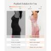 image:imagePopilush Satin Dress for Women Shapewear Slimming Backless Midi Dress Ruched Bodycon for Cocktail PartyPink