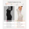 image:imagePopilush Satin Dress for Women Shapewear Slimming Backless Midi Dress Ruched Bodycon for Cocktail PartyWhite