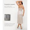 image:imagePopilush Satin Dress for Women Shapewear Slimming Backless Midi Dress Ruched Bodycon for Cocktail PartyWhite