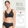 image:imagePopilush Seamless Bras for Women  Wireless Comfortable Push Up Bralettes Full Coverage Support Bra Deep V Minimizer BrasBlack