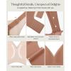 image:imagePopilush Seamless Bras for Women  Wireless Comfortable Push Up Bralettes Full Coverage Support Bra Deep V Minimizer BrasBrown
