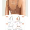 image:imagePopilush Seamless Bras for Women  Wireless Comfortable Push Up Bralettes Full Coverage Support Bra Deep V Minimizer BrasBrown
