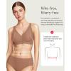 image:imagePopilush Seamless Bras for Women  Wireless Comfortable Push Up Bralettes Full Coverage Support Bra Deep V Minimizer BrasBrown