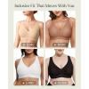 image:imagePopilush Seamless Bras for Women  Wireless Comfortable Push Up Bralettes Full Coverage Support Bra Deep V Minimizer BrasSkin