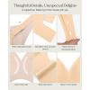 image:imagePopilush Seamless Bras for Women  Wireless Comfortable Push Up Bralettes Full Coverage Support Bra Deep V Minimizer BrasSkin