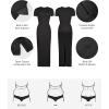 image:imagePopilush Shaperwear Dress Builtin Bra Womens Casual Lounge Dress with Zipper Short Sleeve Mock Neck Bodycon DressesBlack
