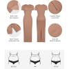 image:imagePopilush Shaperwear Dress Builtin Bra Womens Casual Lounge Dress with Zipper Short Sleeve Mock Neck Bodycon DressesBrown