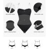 image:imagePopilush Shapewear Bodysuits For Women Contrasting Color Body Suits Tummy Control Body ShaperBlack