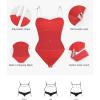 image:imagePopilush Shapewear Bodysuits For Women Contrasting Color Body Suits Tummy Control Body ShaperRed