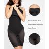 image:imagePopilush Shapewear Dress Built in Bra Adjustable Straps Square Neck Summer Formal ALine Slip Midi Dresses for WomenBlack