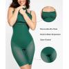 image:imagePopilush Shapewear Dress Built in Bra Adjustable Straps Square Neck Summer Formal ALine Slip Midi Dresses for WomenGreen